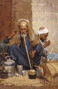 Nicola Forcella The Hookah France oil painting artist